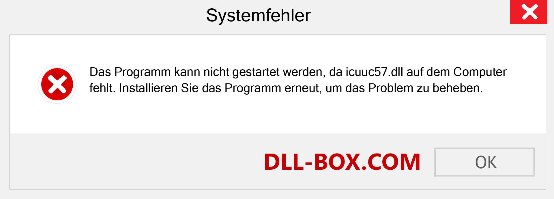 icuuc57.dll-Datei fehlt?. Download für Windows 7, 8, 10 - Fix icuuc57 dll Missing Error unter Windows, Fotos, Bildern